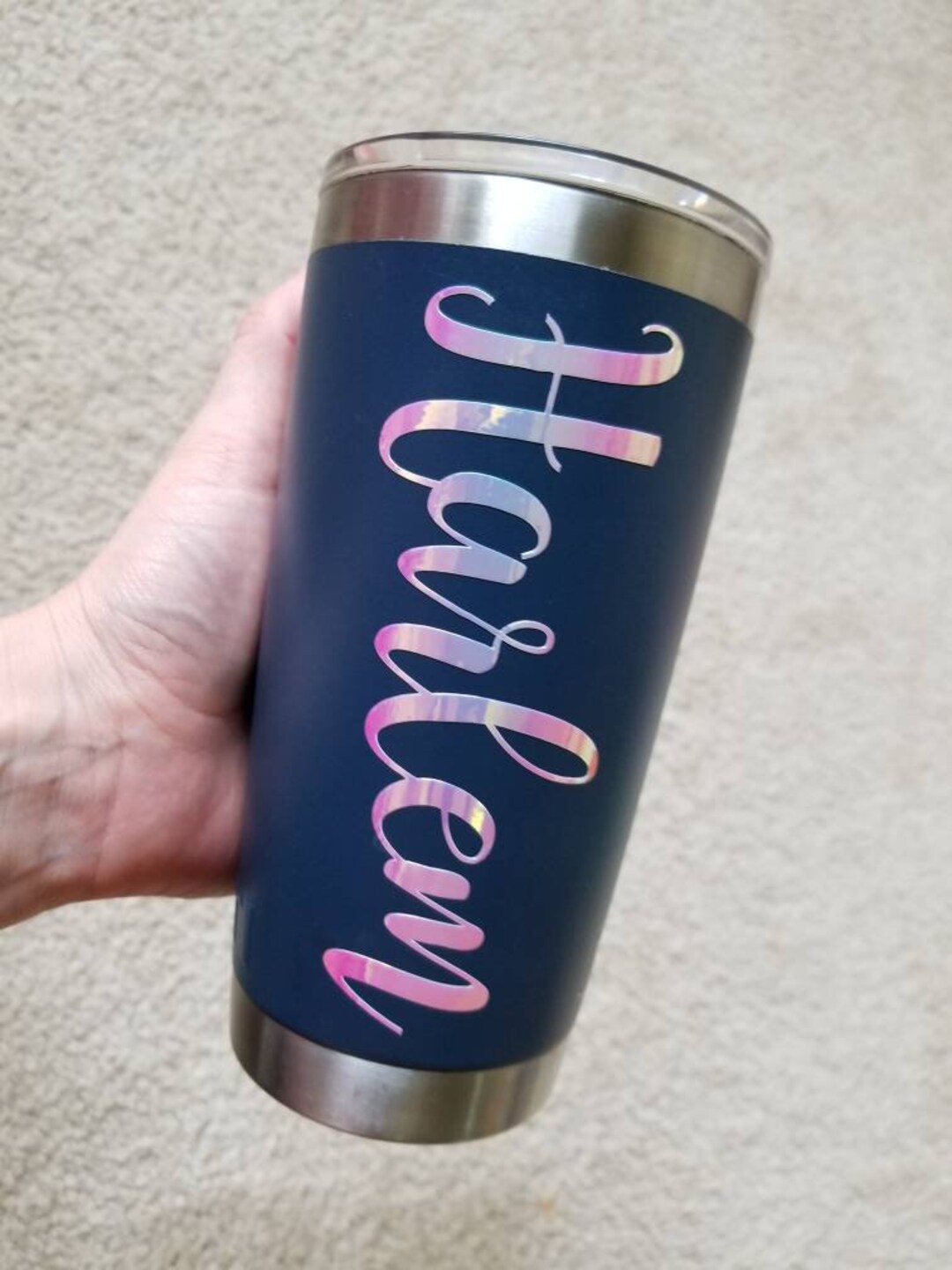 Holographic Name Decal Holographic Decal Name Sticker - Etsy