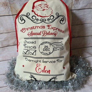 PERSONALIZED CHRISTMAS BAG | Christmas Gift | Santa Bag | Large Santa Sack | Christmas Bag | Bag For Presents | Custom Santa Sack | Gift Bag