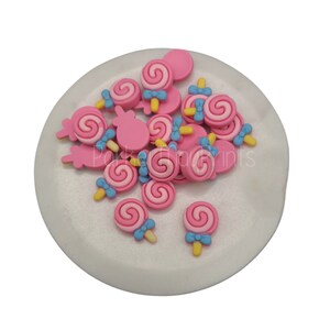 Lollipop Cabochon | Candy Resin Flatback | Lollipop | Kawaii Deco | Resin Flatback | Hair Bow Charm | Scrapbook | Embellishment | Crafts