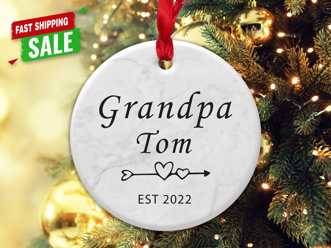 Grandpa Christmas Ornament, Personalized Grandfather Christmas Gift