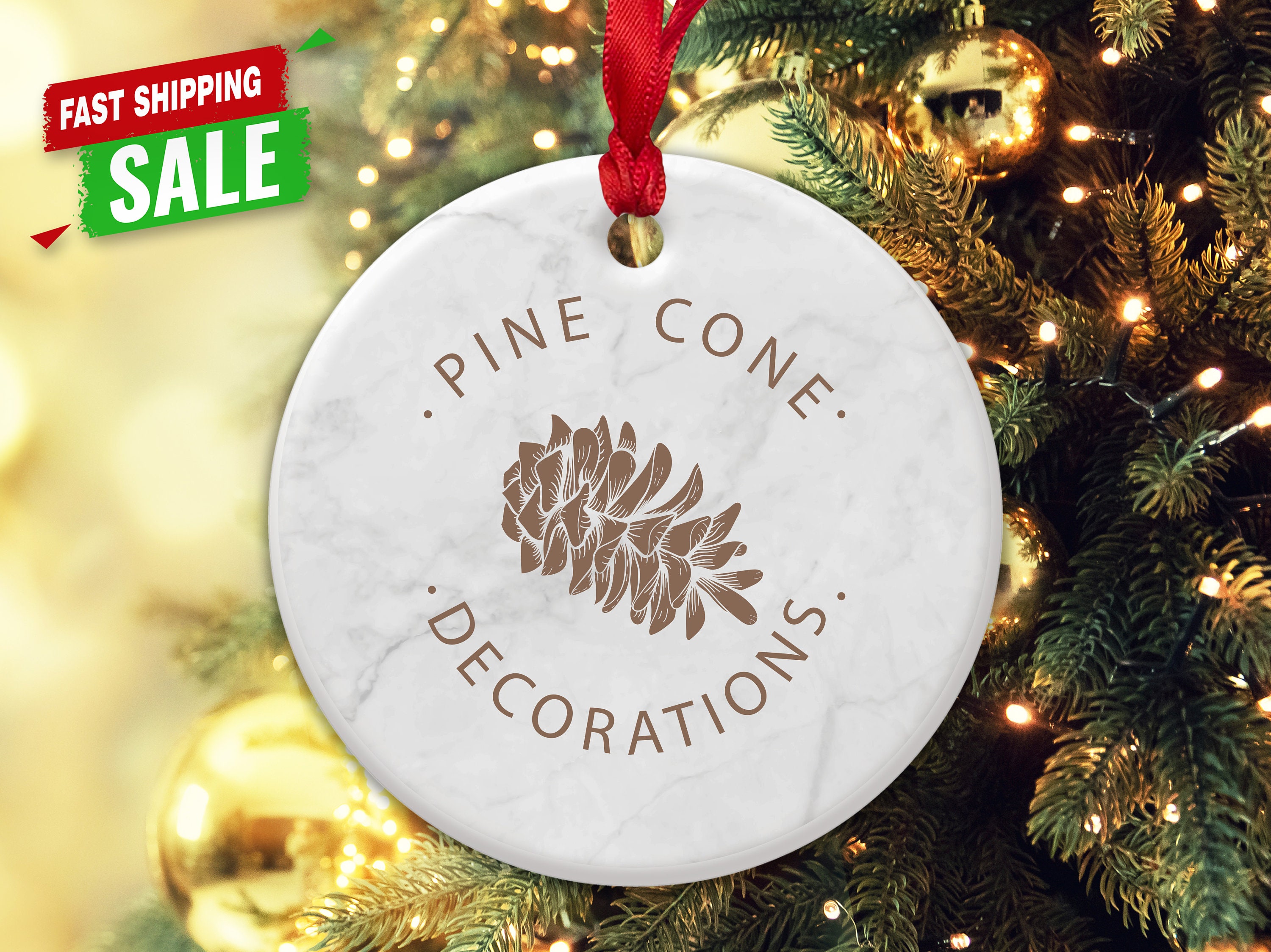 Custom Logo Christmas Ornaments