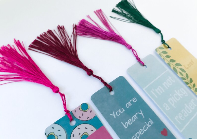 Set of 4 Pun Bookmarks Funny Bookmarks Cute Bookmarks Etsy
