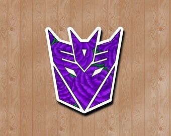 Rose Transformers Symbol Decepticon Sticker (WATERPROOF)