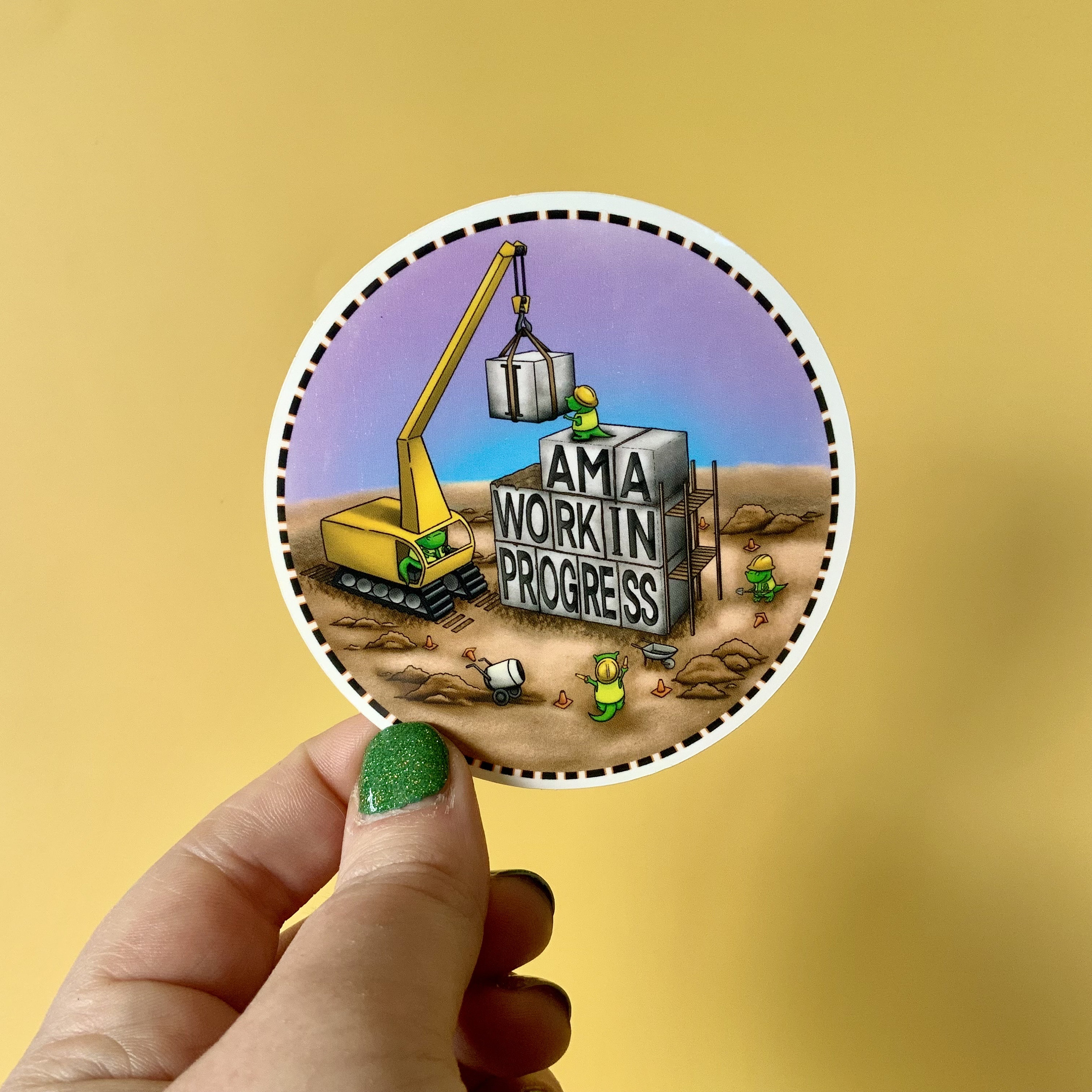 Work in Progress Sticker (WATERPROOF) - Etsy