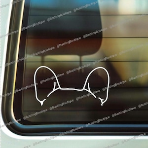 French Bulldog Ears Decal, French Bulldog Decal, Car Decal, Free Shipping