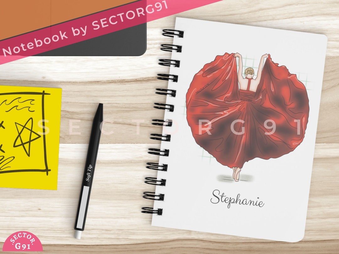 Prima Ballerina Fashion Illustration Ballet Lover Girl Notebook ...