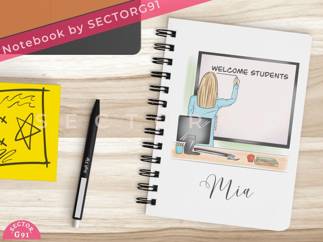 Tutor Notebook Design Customized Teachers Gift Best Teacher Personalized Journal Back to ...