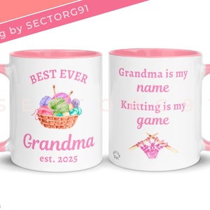 Grandmother gift Best knitter grandma mug Baby shower gift for grandmother Best crochet maker ever Mimi crafts mug &quot;CRAFTING YARN KNITTER&quot;