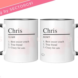 Personalized name mug Custom gift Gift for him Funny definition dictionary Name person meaning funny mug &quot;PERSONALIZED TRAITS FRIEND male&quot;