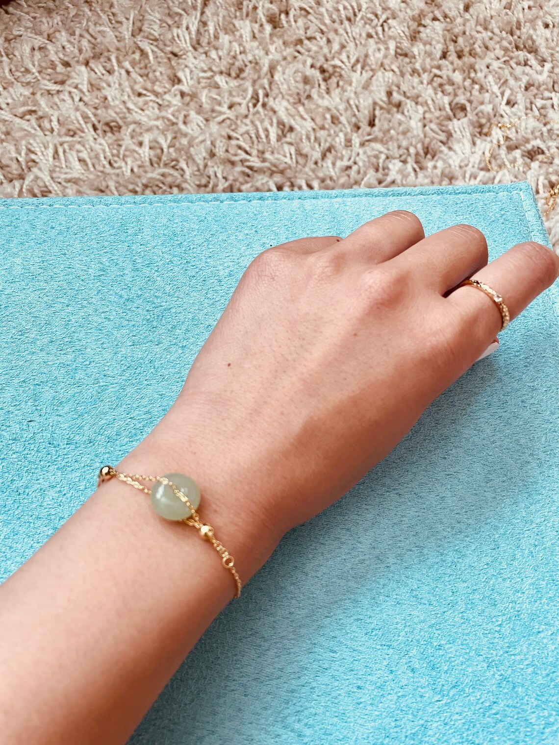 Green jade bracelet minimalist jade bracelet Asian style | Etsy