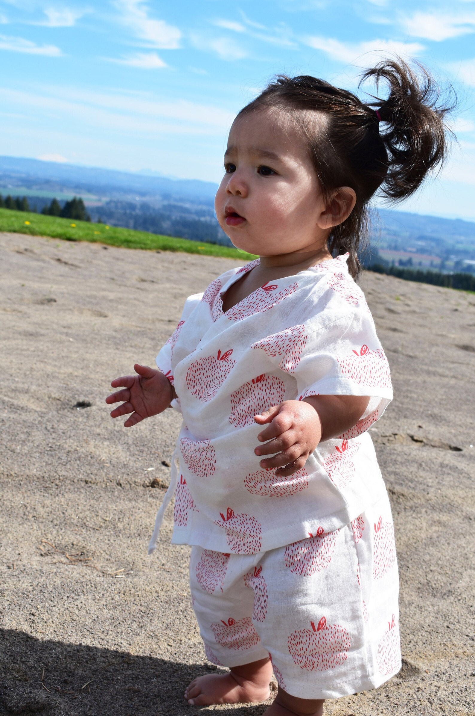 Baby Kimono Pajama Toddler kimono spring summer apple prints Etsy