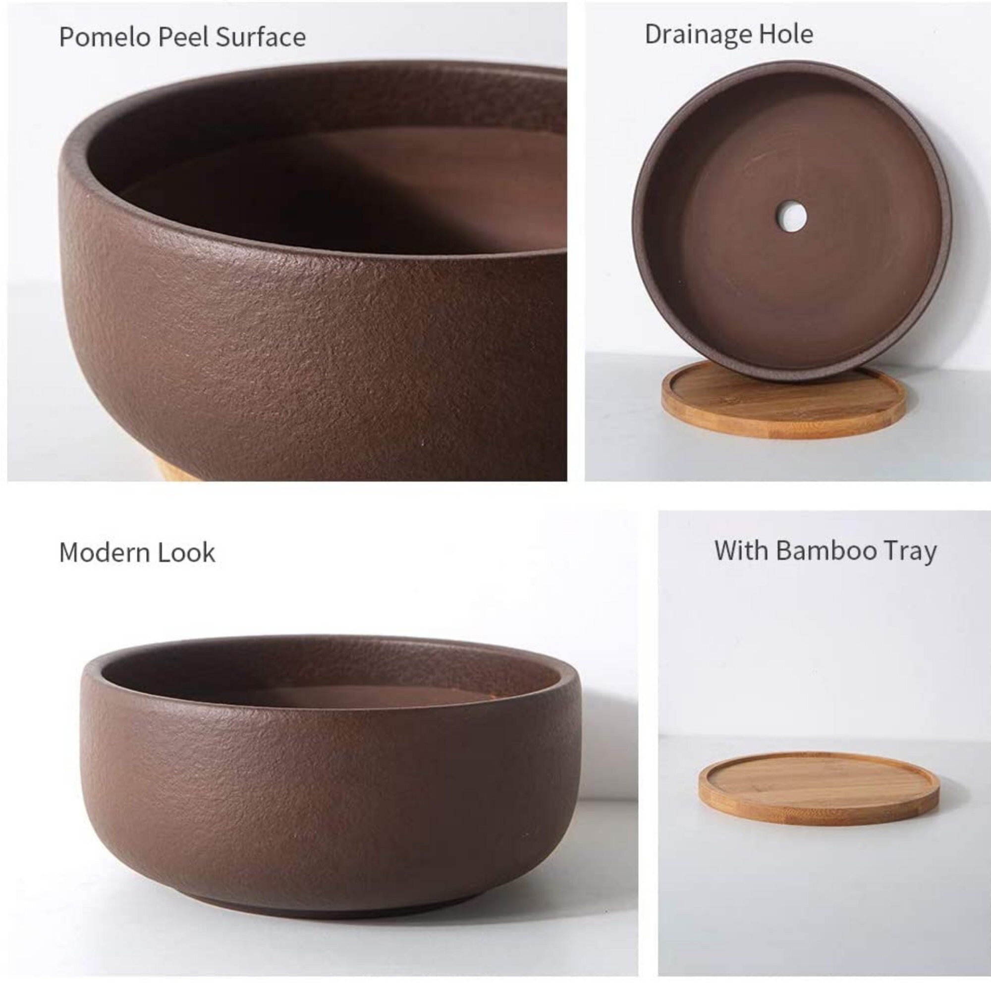 Terracotta Bonsai Planter Pot for Succulent 8 Inch Pottery Pot Etsy