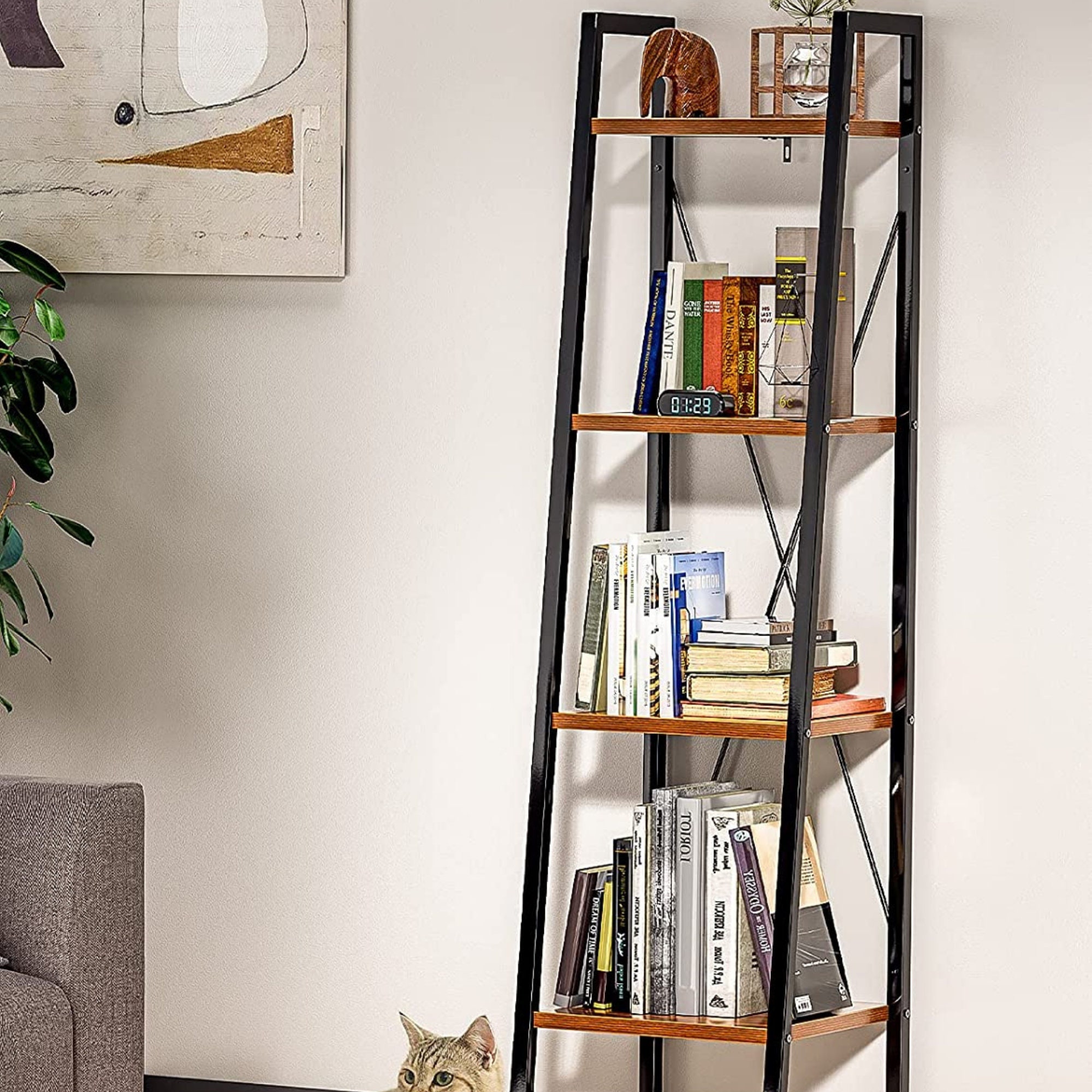 Ladder Shelf 4Tier Book Shelves Corner Ladder Shelves Etsy