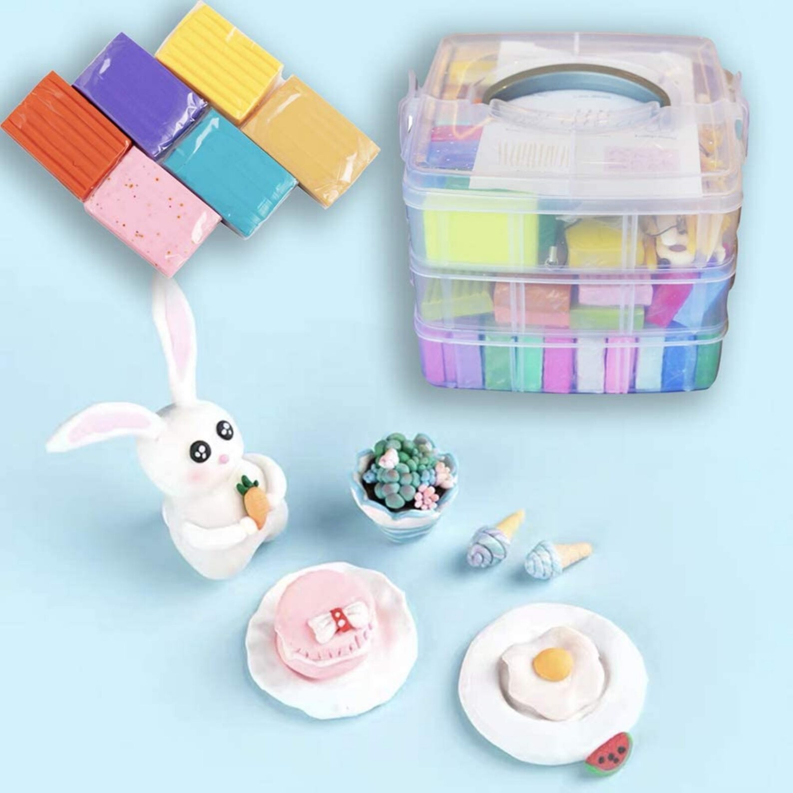 Polymer Clay Kit60 PCS 1oz/block Soft Oven Bake Modeling Etsy