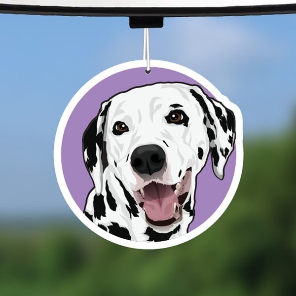 Dalmation Dog Car Air Freshener, Rear View Mirror Accessory, Cute Hanging Car Decor, Gift for Dog Lover, Car Charm for Her