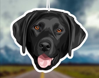 Labrador Car Air Freshener, Black Lab Dog Lover Gift
