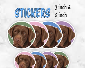 Labrador Sticker, Waterproof Vinyl Sticker for Dog Lovers, Chocolate Lab Sticker