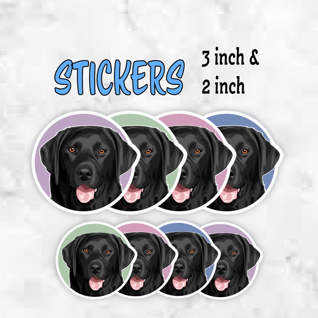 Black Lab Dog With Heart Vinyl Decal - 6x4.5 Inch White Gloss Sticker For Cars & Windows