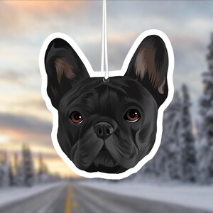 French Bulldog Car Air Freshener, Black Frenchie Dog Lover Gift