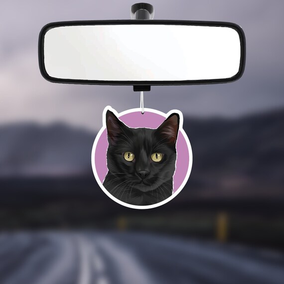 Buy Cat Car Air Freshener Black Cat Rear View Mirror Accessory