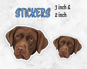Labrador Sticker, Waterproof Vinyl Sticker for Dog Lovers, Chocolate Lab Sticker