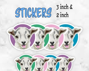 Goat Sticker, Waterproof Vinyl Sticker for Goat Lovers, Kid Goat Sticker