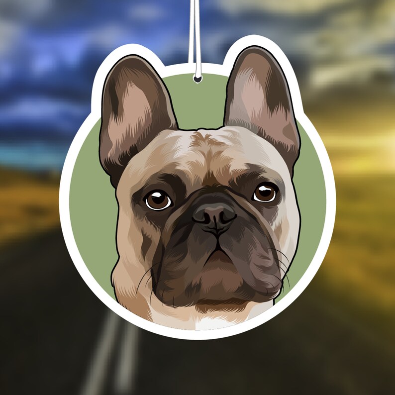 French Bulldog Dog Car Air Freshener Rear View Mirror Hanging Etsy