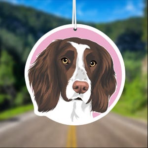 Springer Spaniel Car Air Freshener, Brown Springer Spaniel Dog Lover Gift