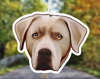 Labrador Car Air Freshener, Silver Lab Dog Lover Gift