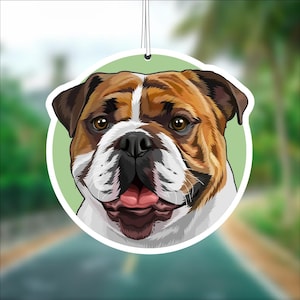 English Bulldog Car Air Freshener, Bulldog Lover Gift