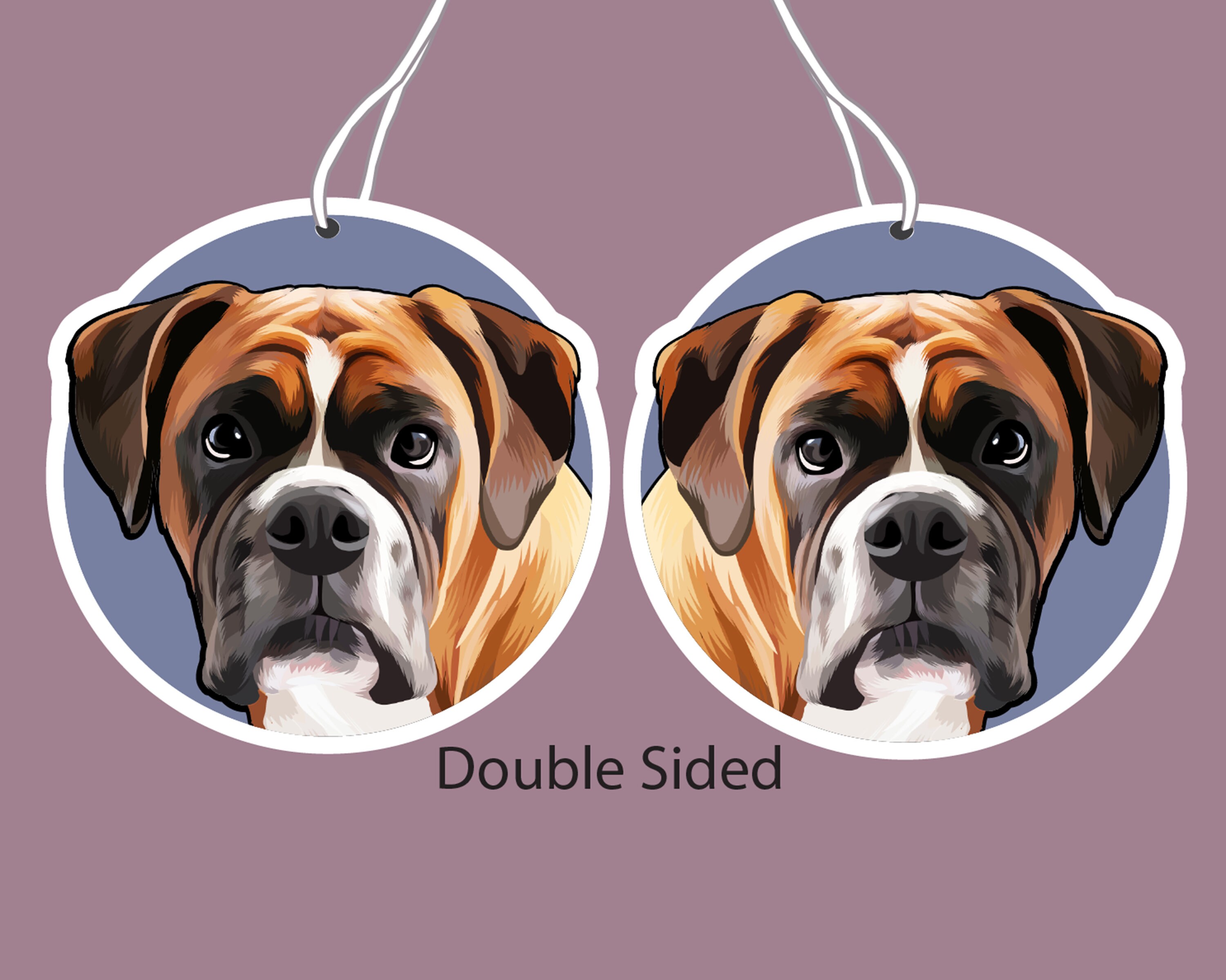 Boxer Dog Car Air Freshener Rear View Mirror Hanging Car Etsy Canada