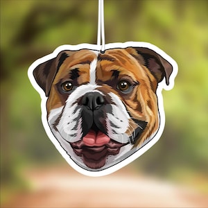 English Bulldog Car Air Freshener, Bulldog Lover Gift