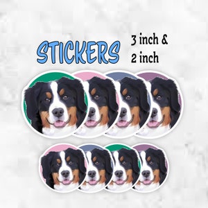 Sticker Berner sennenhond: waterdichte vinylsticker voor laptop, planner