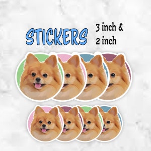Pomeranian Dog Sticker, Cute Sticker for Dog Lover, Animal Sticker for Notebook, Planner, Laptop, Water Bottle, Phone Case, Locker, Crafts