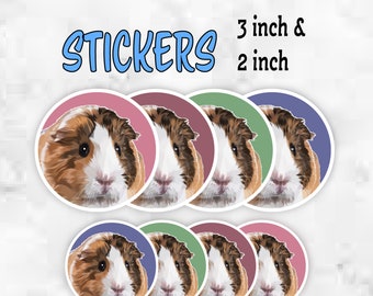 Guinea Pig Sticker, Waterproof Vinyl Sticker for Guinea Pig Lovers