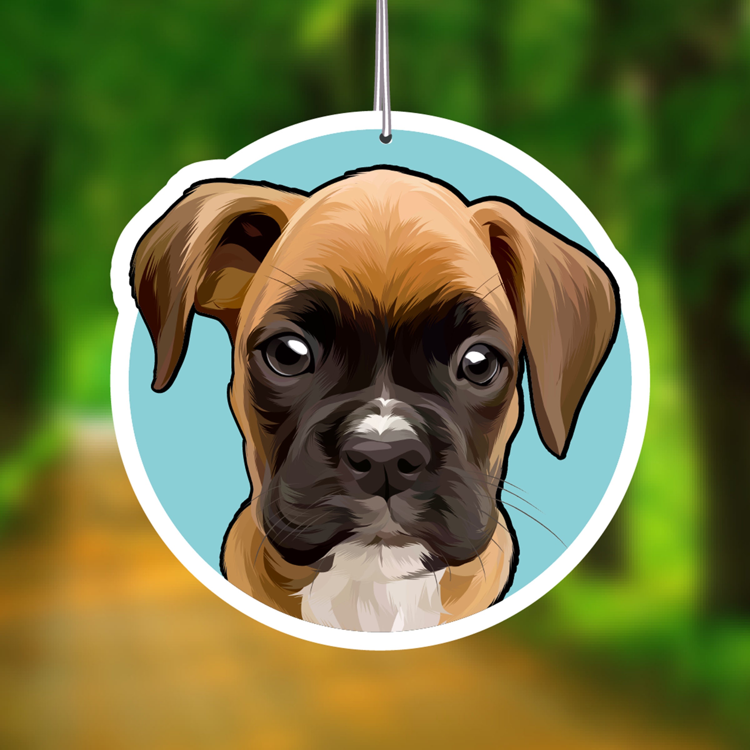 Boxer Puppy Dog Car Air Freshener Rear View Mirror Accessory Etsy España