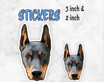 Autocollant Pilier B Voiture Chien Doberman - Protection Anti-rayures Et Soleil - Décoration Personnalisée Voiture