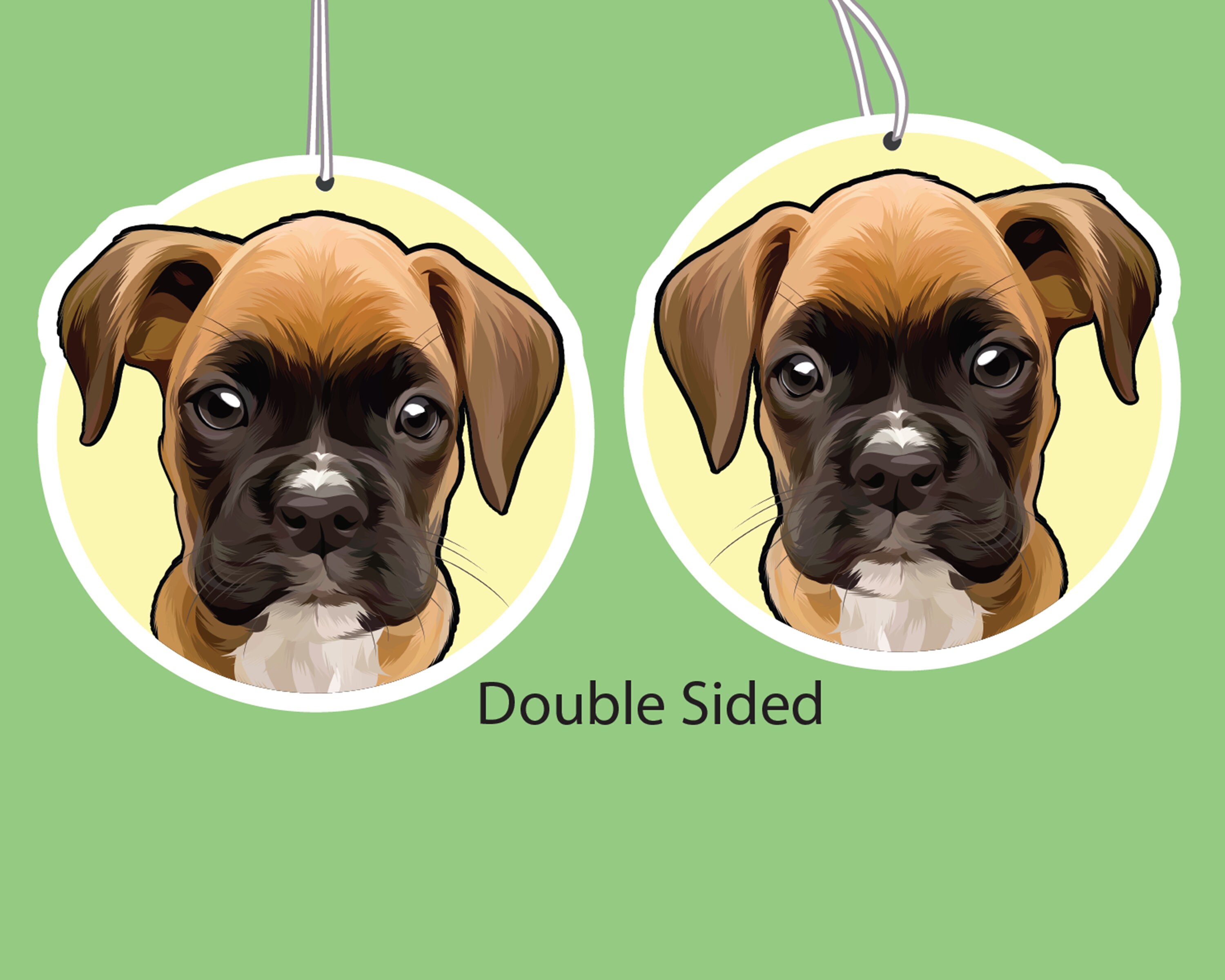Boxer Puppy Dog Car Air Freshener Rear View Mirror Hanging Etsy