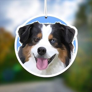 Australian Shepherd Dog Car Air Freshener, Rear View Mirror Accessory, Cute Hanging Car Decor, Gift for Dog Lover, Car Charm for Her