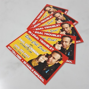 Better Call Saul DOWNLOAD DIGITALE STAMPA Biglietto da visita Prop - Saul Goodman, Jimmy McGill, Bob Odenkirk