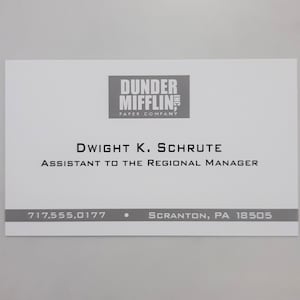 Dwight Schrute Assistent des Regionsleiters Visitenkarte - Das Büro
