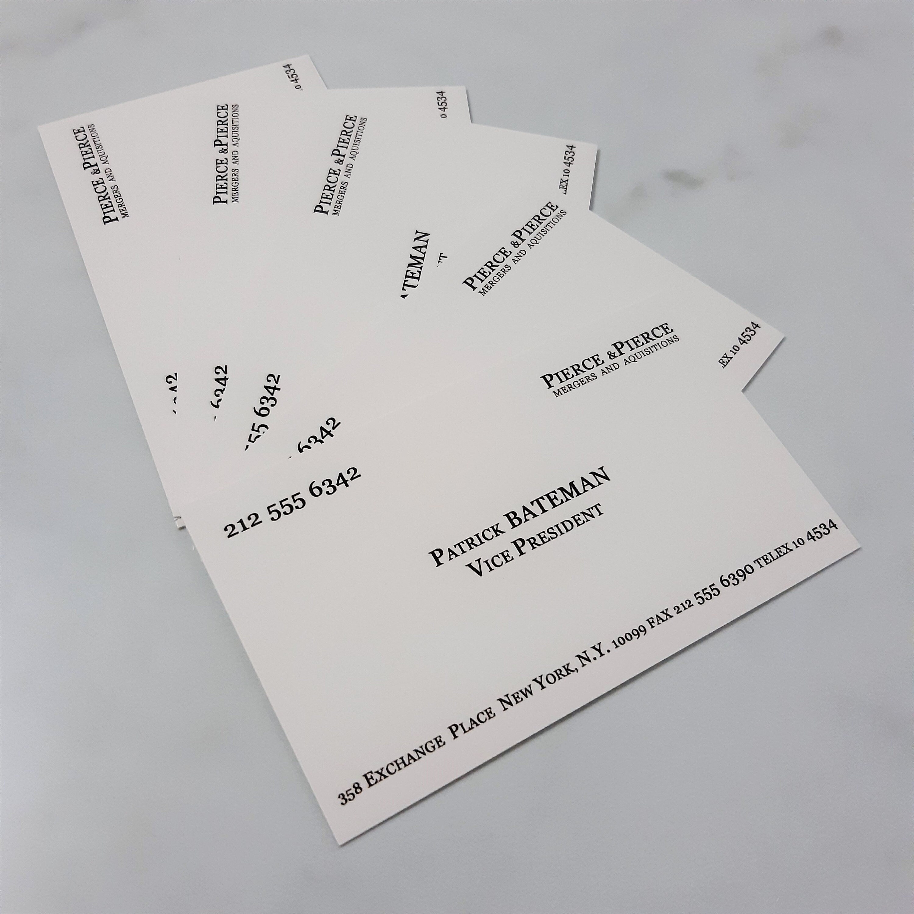 American Psycho Patrick Bateman DIGITAL DOWNLOAD PRINT Business Card - Christian Bale