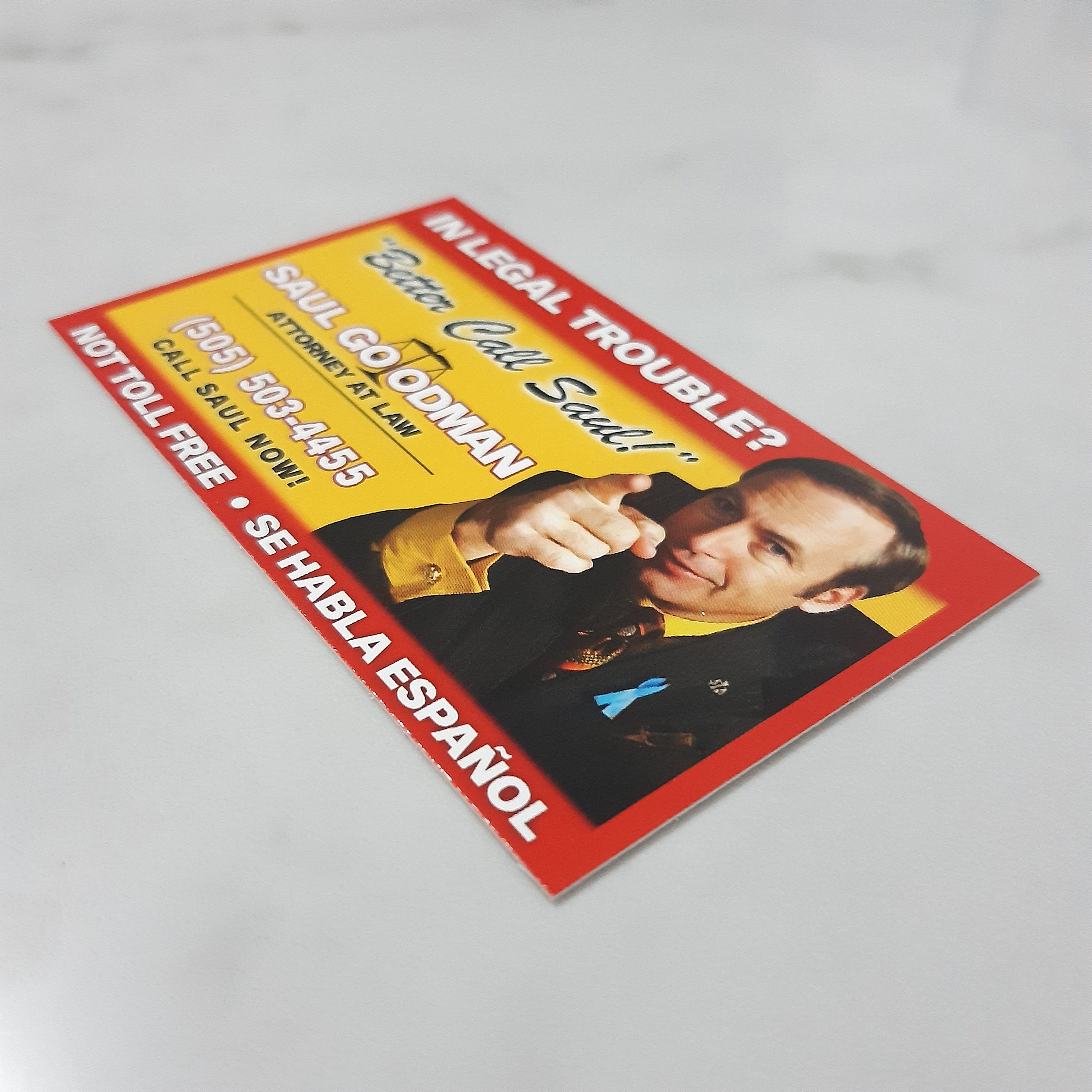 Better Call Saul Business Card Prop Saul Goodman Jimmy Etsy Nederland