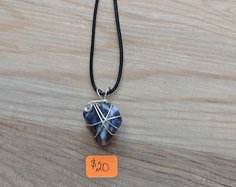 SURPRISE Hand wire wrapped crystal necklaces, great gifts for the holidays; similar to the picture shown, your wrapped stone will be sick!