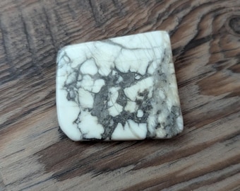 Howlite, slab stone, hand selected, square shape, white and gray, natural stone, crown chakra, for patience, emotional stability, & anger