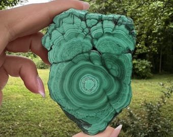 Malachite polished slab, hand selected stone, heart chakra, for success, wealth, self love, empowerment, encourages risk taking and change