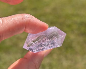 Amethyst double terminated point, hand selected stone, third eye/crown chakras, for peace, intuition, calming, joy, sobriety, and insomnia