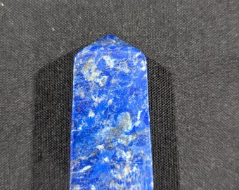 Short, thick lapis lazuli tower, majority blue which is hard to find