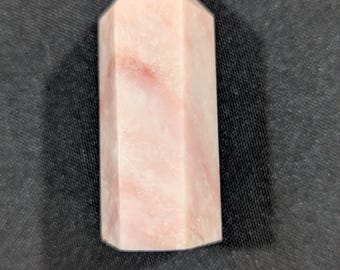 Pink Opal Point, with dark pink vein running through it, short, lovely piece