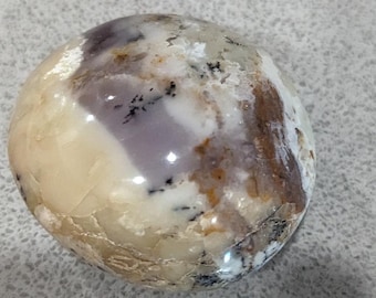 Purple Dendritic Opal Palm stone, rare, hand selected stone, third eye and crown chakras, for growing intuition, calming, grounding, & joy